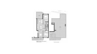 Apartment floor plan, 2 bedrooms in Golden Green Apartments No. 5