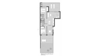 Apartment floor plan, 3 bedrooms in Golden Green Apartments No. 6